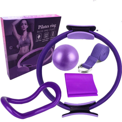 Six Piece Yoga Pilates Circle Set Bodybuilding Fitness Equipment Pilates Sport Training Workout null