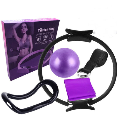 Six Piece Yoga Pilates Circle Set Bodybuilding Fitness Equipment Pilates Sport Training Workout null