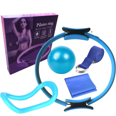 Six Piece Yoga Pilates Circle Set Bodybuilding Fitness Equipment Pilates Sport Training Workout null
