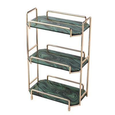 Nordic Ins Wind Cosmetic Storage Rack Skin Care Products Perfume Finishing Rack Bathroom Dressing Table Metal Bedroom null