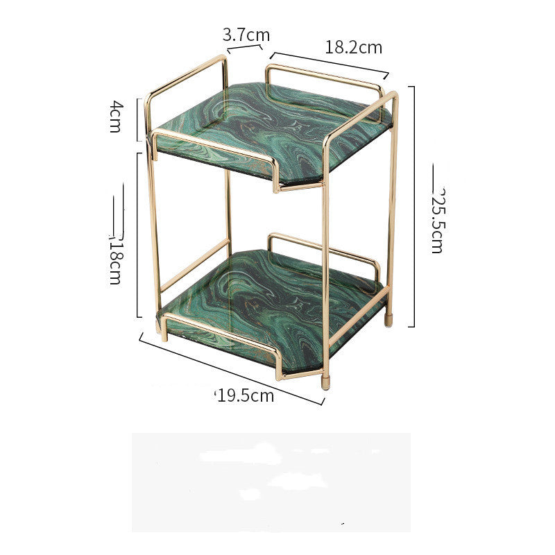 Nordic Ins Wind Cosmetic Storage Rack Skin Care Products Perfume Finishing Rack Bathroom Dressing Table Metal Bedroom null