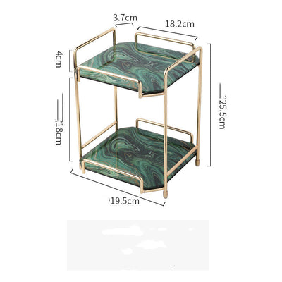 Nordic Ins Wind Cosmetic Storage Rack Skin Care Products Perfume Finishing Rack Bathroom Dressing Table Metal Bedroom null