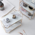 Nordic Ins Wind Cosmetic Storage Rack Skin Care Products Perfume Finishing Rack Bathroom Dressing Table Metal Bedroom null