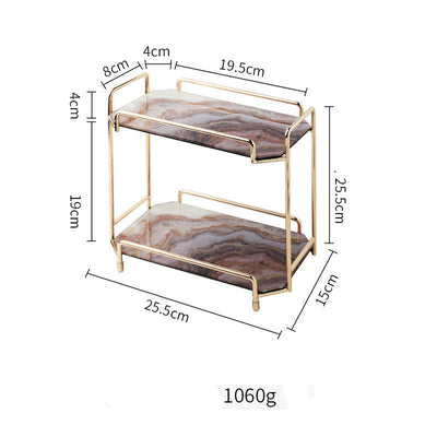 Nordic Ins Wind Cosmetic Storage Rack Skin Care Products Perfume Finishing Rack Bathroom Dressing Table Metal Bedroom null