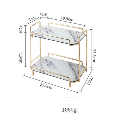 Nordic Ins Wind Cosmetic Storage Rack Skin Care Products Perfume Finishing Rack Bathroom Dressing Table Metal Bedroom null