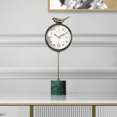 Nordic Marble Table Clock Ornaments Art Deco Table Clock Living Room Home Fashion Pendulum Table Clock Simple And Modern null