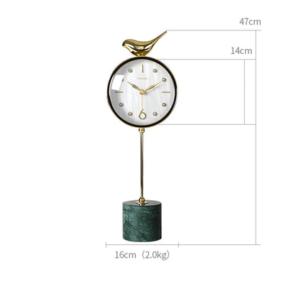 Nordic Marble Table Clock Ornaments Art Deco Table Clock Living Room Home Fashion Pendulum Table Clock Simple And Modern null