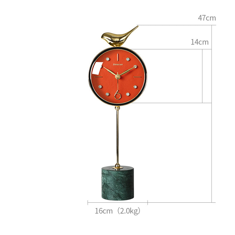 Nordic Marble Table Clock Ornaments Art Deco Table Clock Living Room Home Fashion Pendulum Table Clock Simple And Modern null