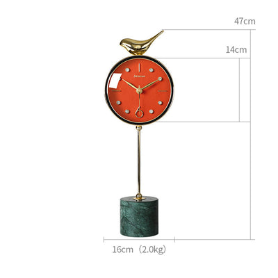 Nordic Marble Table Clock Ornaments Art Deco Table Clock Living Room Home Fashion Pendulum Table Clock Simple And Modern null