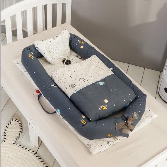 Crib Anti-pressure Newborn Foldable Portable Crib Middle Bed Baby Infant Mattress Bionic Travel Bed null