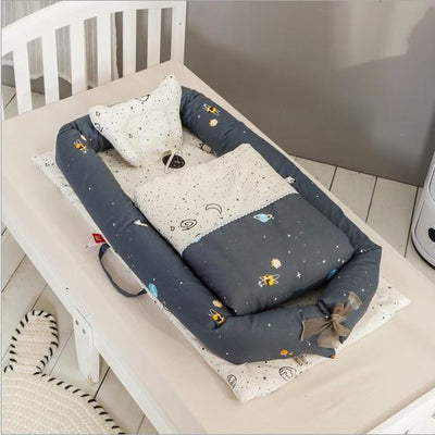 Crib Anti-pressure Newborn Foldable Portable Crib Middle Bed Baby Infant Mattress Bionic Travel Bed null