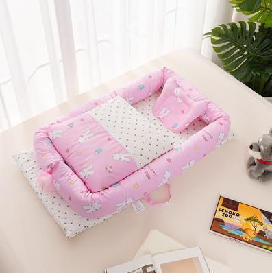 Crib Anti-pressure Newborn Foldable Portable Crib Middle Bed Baby Infant Mattress Bionic Travel Bed null