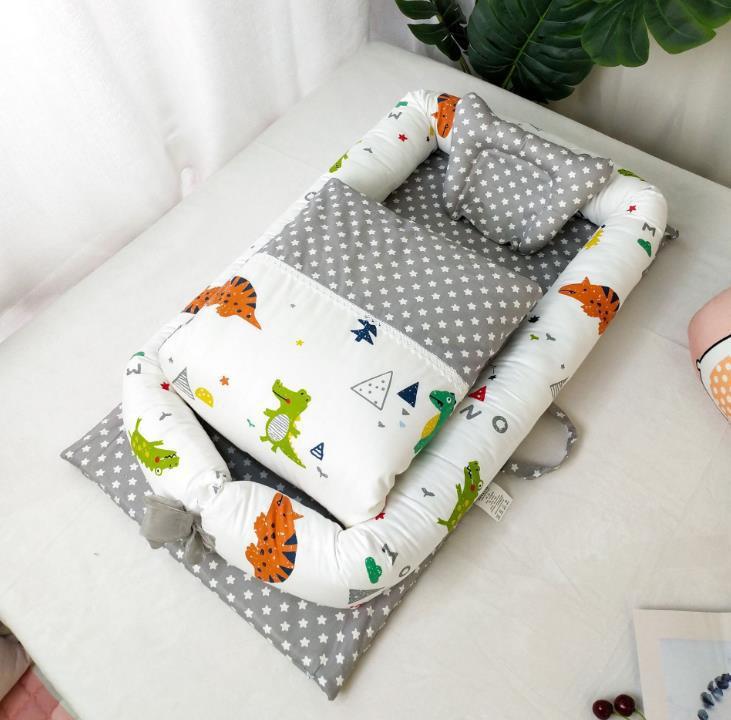Crib Anti-pressure Newborn Foldable Portable Crib Middle Bed Baby Infant Mattress Bionic Travel Bed null