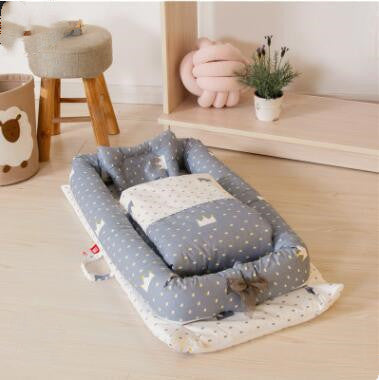 Crib Anti-pressure Newborn Foldable Portable Crib Middle Bed Baby Infant Mattress Bionic Travel Bed null