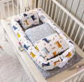 Crib Anti-pressure Newborn Foldable Portable Crib Middle Bed Baby Infant Mattress Bionic Travel Bed null