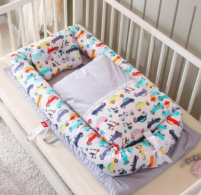 Crib Anti-pressure Newborn Foldable Portable Crib Middle Bed Baby Infant Mattress Bionic Travel Bed null