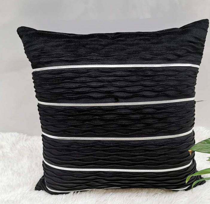 Simple Luxury Striped Velvet Pillow Cover Pillow Cushion Cover Pillow Case Covers for Sofa Flannel Velvet Sofa Cushion Cover null