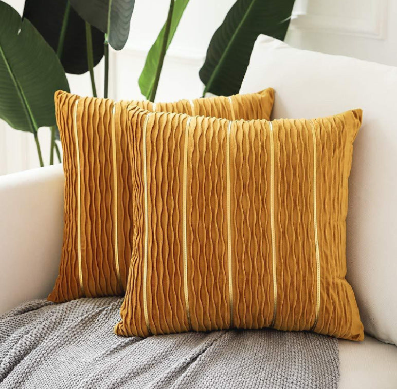 Simple Luxury Striped Velvet Pillow Cover Pillow Cushion Cover Pillow Case Covers for Sofa Flannel Velvet Sofa Cushion Cover null