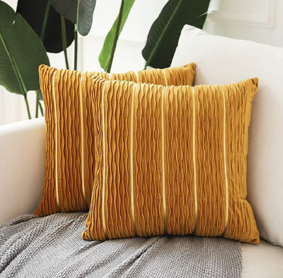 Simple Luxury Striped Velvet Pillow Cover Pillow Cushion Cover Pillow Case Covers for Sofa Flannel Velvet Sofa Cushion Cover null