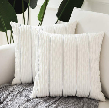 Simple Luxury Striped Velvet Pillow Cover Pillow Cushion Cover Pillow Case Covers for Sofa Flannel Velvet Sofa Cushion Cover null