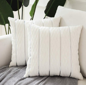 Simple Luxury Striped Velvet Pillow Cover Pillow Cushion Cover Pillow Case Covers for Sofa Flannel Velvet Sofa Cushion Cover null