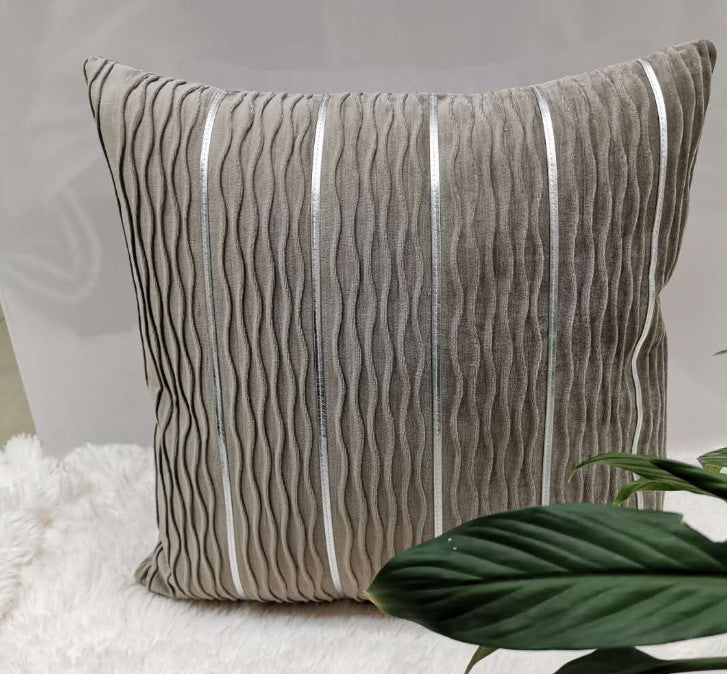 Simple Luxury Striped Velvet Pillow Cover Pillow Cushion Cover Pillow Case Covers for Sofa Flannel Velvet Sofa Cushion Cover null