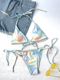 Ladies Split Swimsuit Tie-dye Sexy Bikini null
