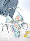 Ladies Split Swimsuit Tie-dye Sexy Bikini null