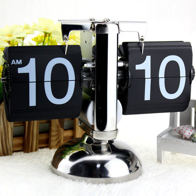Flip Digital Clock Small Scale Table Clock Retro Flip Clock null