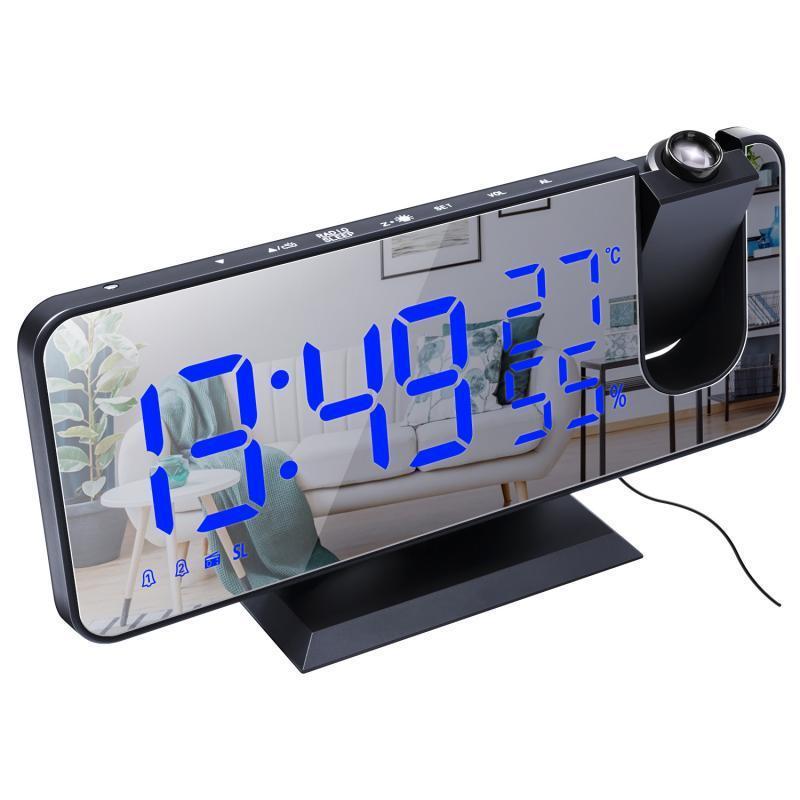 Fm Radio, Led Digital Smart Alarm Clock, Electronic Watch, Table Clock, Usb Alarm Clock With Projection Time, Snooze null