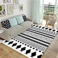Simple Black And White Home Personality Tide Brand Living Room Bedroom Coffee Table Mat Into The Doormat Bedside European Carpet null