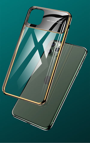 Mobile Phone Case Creative Electroplating Pc Glass Mobile Phone Case Suitable For 11 Pro Case null