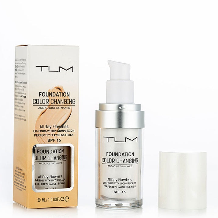 Temperature Liquid Foundation Concealer Portable Natural Color  Makeup Foundation BB Concealer null