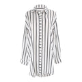 Black And White Striped Shirt Seaside Vacation Blouse null