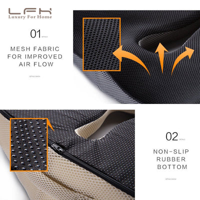 Coccyx Orthopedic Comfortable Memory Foam Chair Car Seat Cushion for Lower Back Tailbone Medical Hemorrhoids Cushion Almofadas null