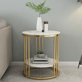 Creative Double-layer Living Room Wrought Iron Round Small Coffee Table null