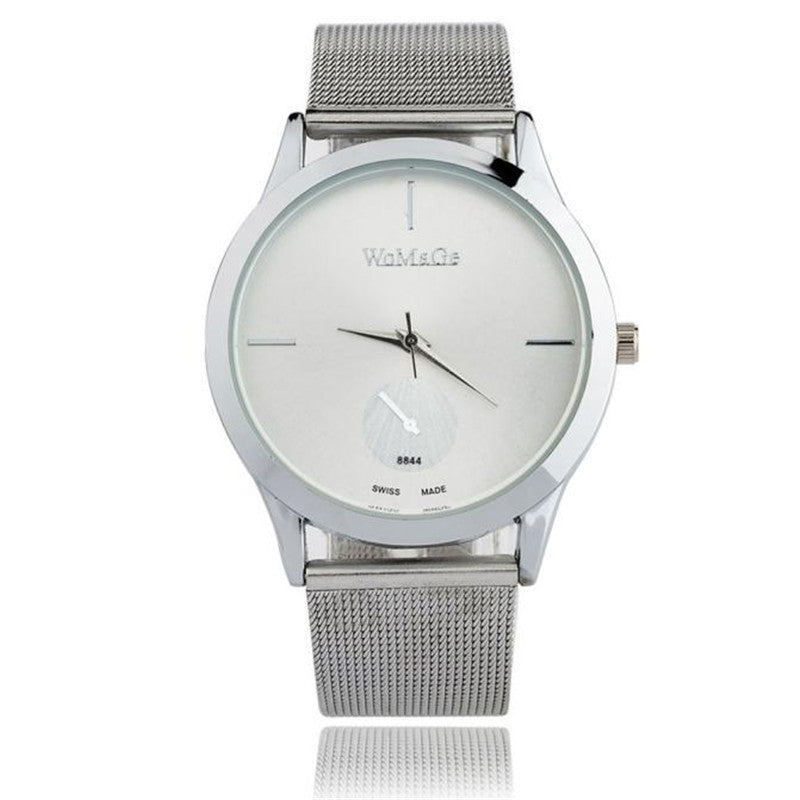 Fashion Alloy Belt Mesh Watch Unisex women's watches Minimalist Style Quartz Watch relogio feminino saat Watches for women null