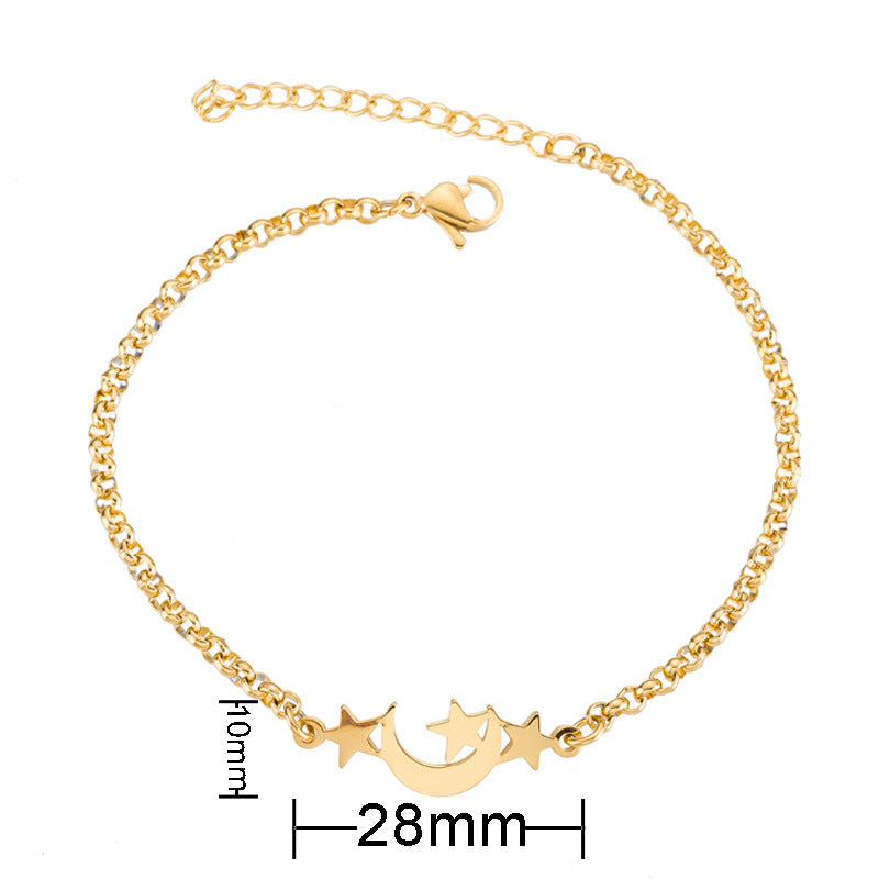 Stainless steel Xingyue bracelet featuring intricate link design, stylish accessory for men and women