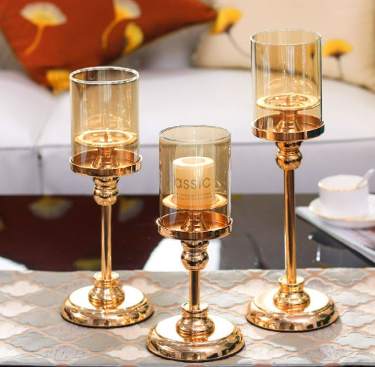 European-style Metal Candle Holders Creative Wax Holders Nordic Western Restaurant Table null