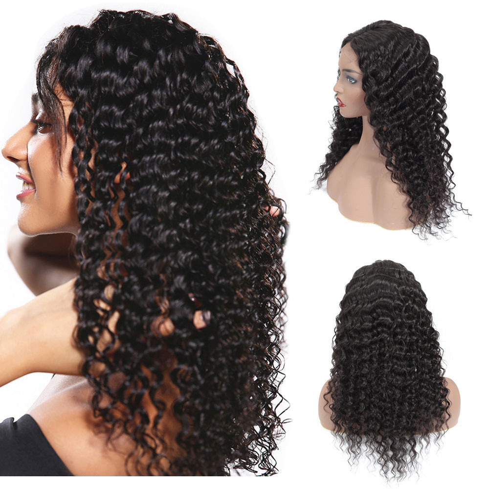 European And American Wig Female Human Hair Wigs Before Lace Real Person null