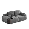 Luxurious wide-wale corduroy cloud couch showcasing soft, plush fabric and modern design for comfortable seating.