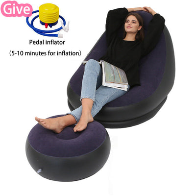 Lazy Bean Bag with Inflatable Folding Sofa null