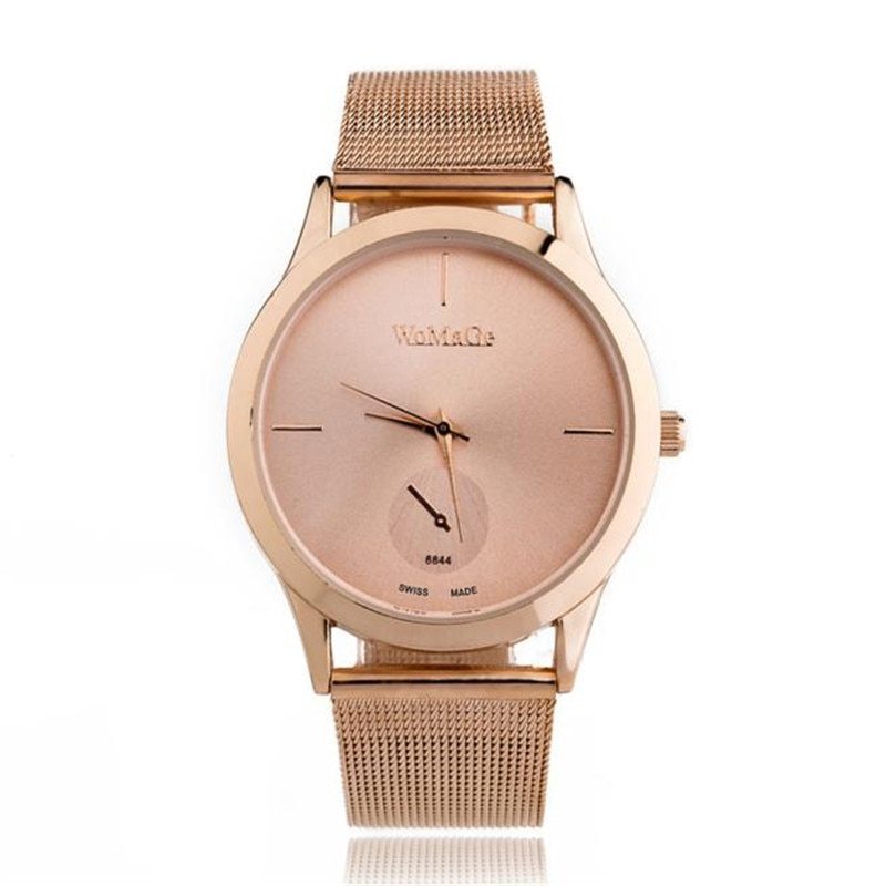 Fashion Alloy Belt Mesh Watch Unisex women's watches Minimalist Style Quartz Watch relogio feminino saat Watches for women null