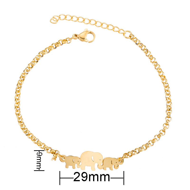 Stainless steel Xingyue bracelet with intricate design, showcasing a sleek and polished appearance for stylish wear.
