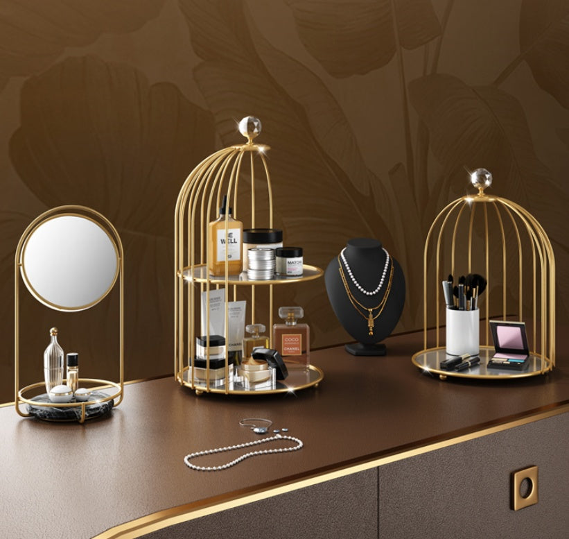 Dressing table perfume rack null