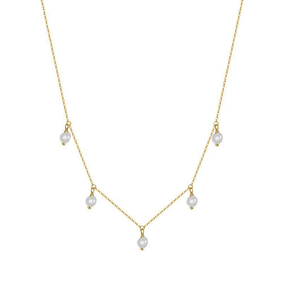 S925 Sterling Silver Necklace Natural Freshwater Pearl null