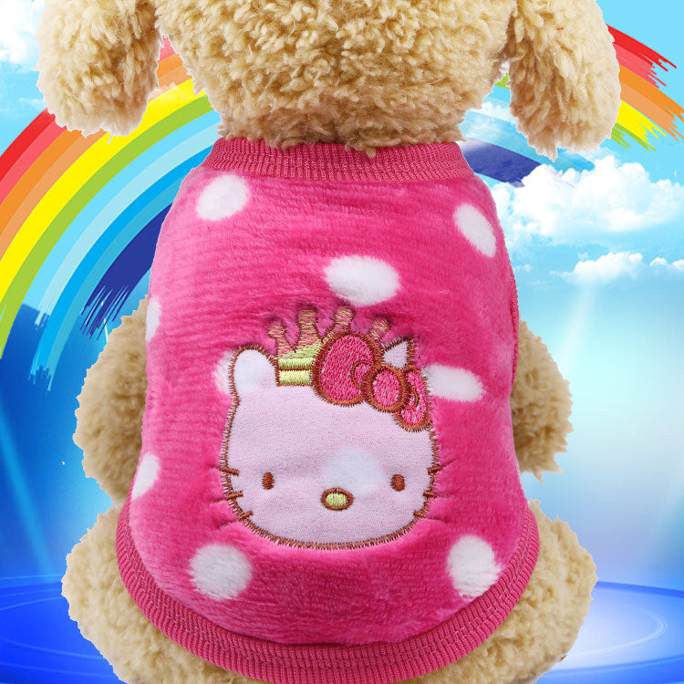 Flannel warm pet clothes null
