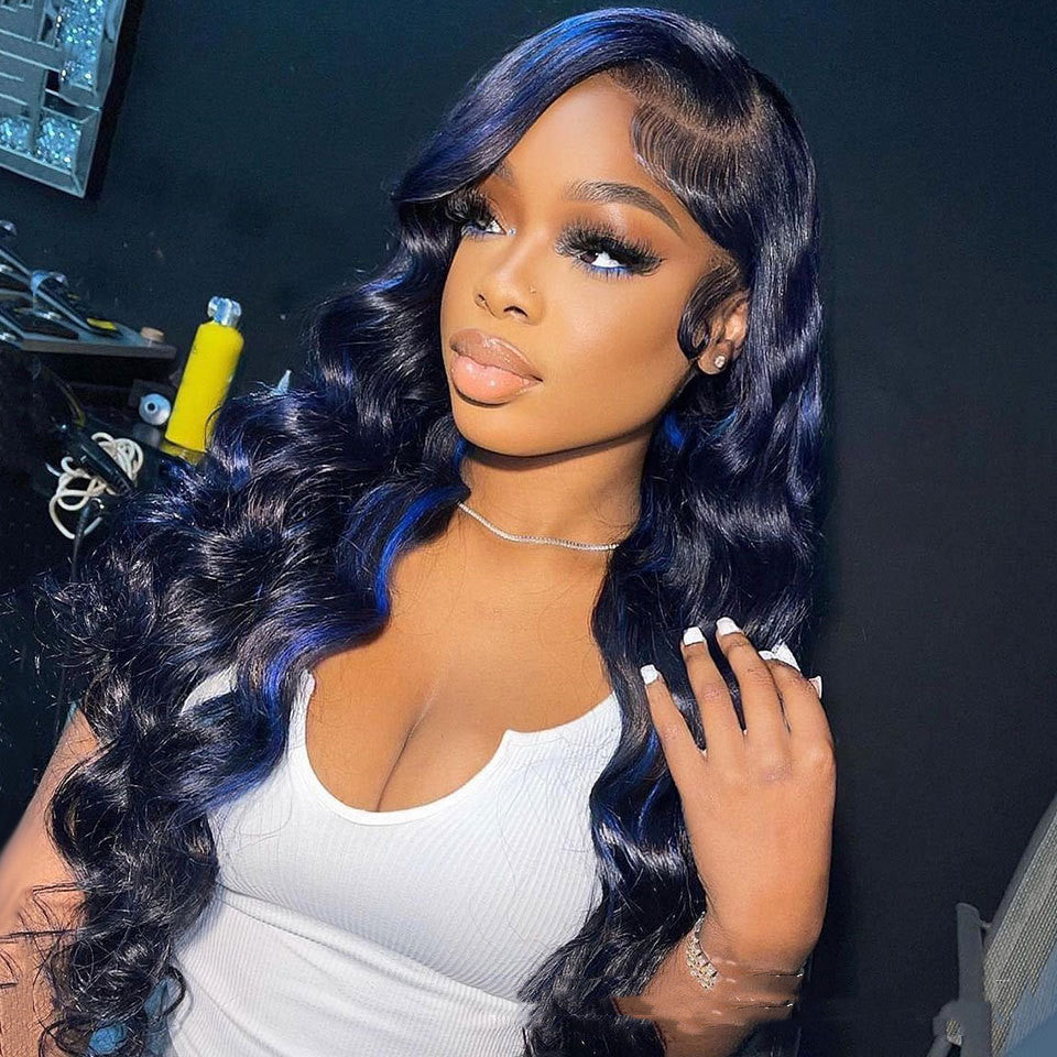 Highlight Body Wave Human Hair Lace Front Wig null