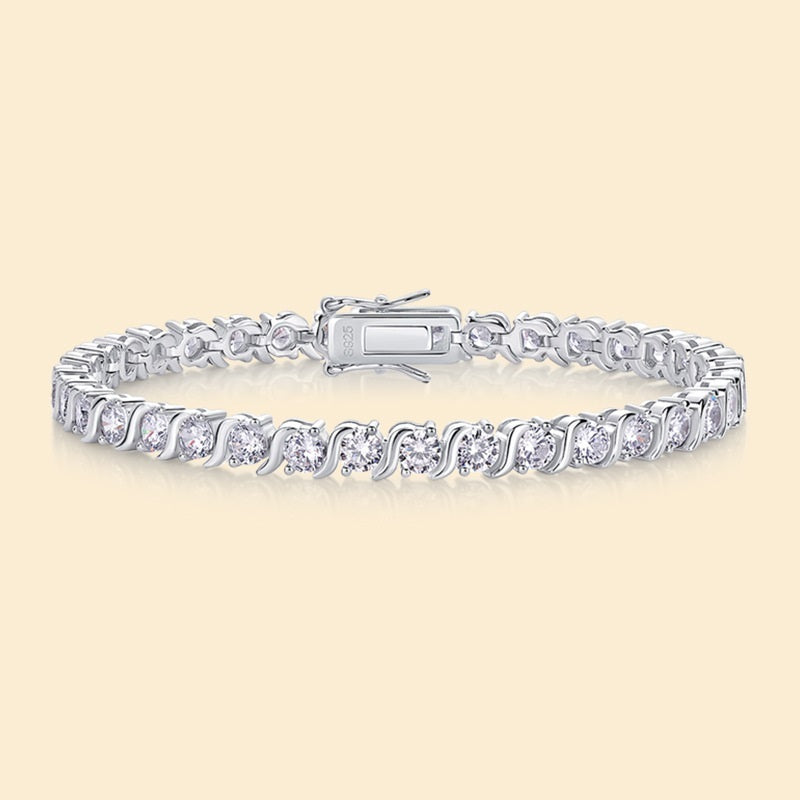 Light Luxury High-grade Fashion 925 Silver Horoscope Buckle Full Inlaid Bracelet