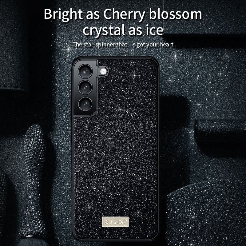 Glitter Leather Case Drop-resistant S23Ultra Phone Case null